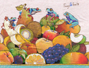 FROGS & FRUITS (Лягушки и фрукты), буква F, из серии Английская азбука, ABCFROLOV